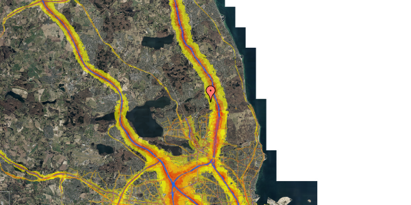 Trafikstøjkort på Skodsborgvej 190, st. 1907, 2850 Nærum