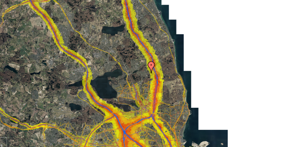 Trafikstøjkort på Skodsborgvej 190, st. 2110, 2850 Nærum