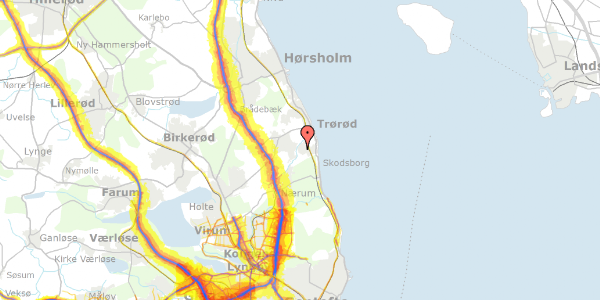 Trafikstøjkort på Skovringen 7, 2950 Vedbæk