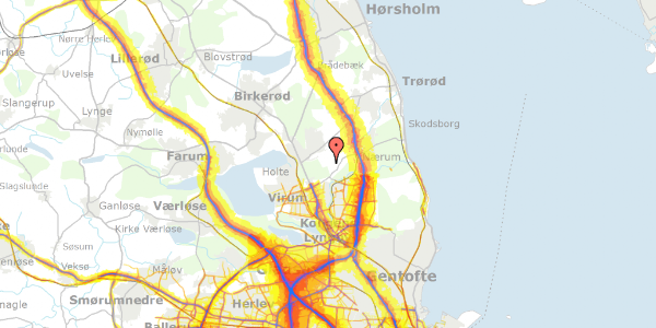 Trafikstøjkort på Skovskellet 19, 2840 Holte