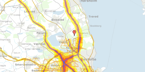 Trafikstøjkort på Skovskellet 39B, 2840 Holte