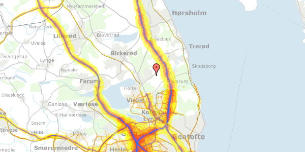 Trafikstøjkort på Sydskrænten 1, 2840 Holte