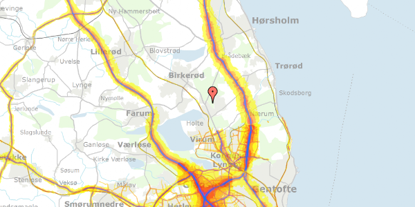 Trafikstøjkort på Søholmen 4, 2840 Holte