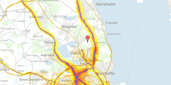 Trafikstøjkort på Søllerødvej 40, 2840 Holte