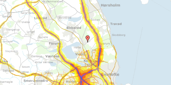 Trafikstøjkort på Under Lindene 4, 2840 Holte