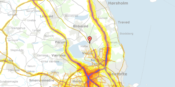 Trafikstøjkort på Ved Furesøen 13, 2840 Holte