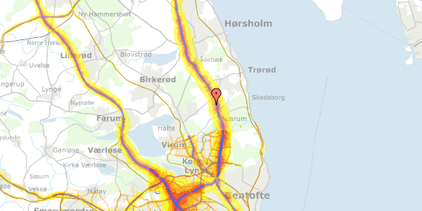 Trafikstøjkort på Ørnebakken 30, 2840 Holte