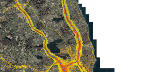 Trafikstøjkort på Hf. Solpl-Clausensv. 3, 2840 Holte