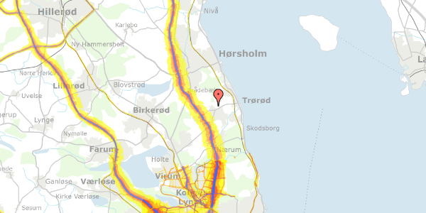 Trafikstøjkort på Hf. Vedbæk 39, 2950 Vedbæk