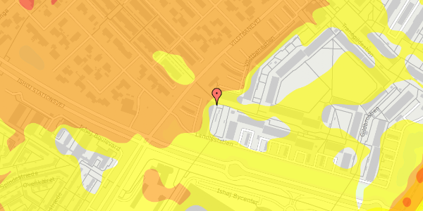 Trafikstøjkort på Landlyststien 2, 3. th, 2635 Ishøj