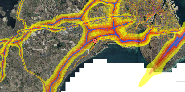 Trafikstøjkort på Strandgården 7, 2. th, 2635 Ishøj