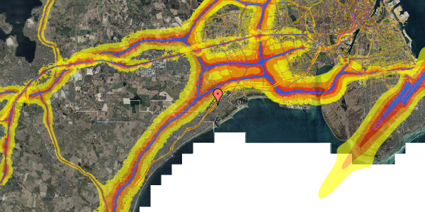 Trafikstøjkort på Østergården 55, 1. th, 2635 Ishøj