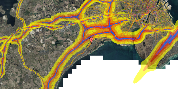 Trafikstøjkort på Østergården 60, 2. th, 2635 Ishøj