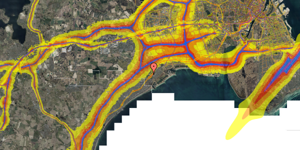 Trafikstøjkort på Østergården 67, 3. mf, 2635 Ishøj