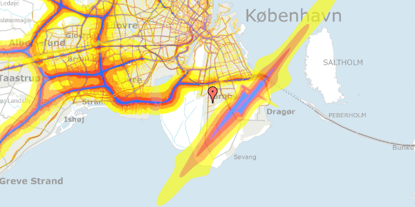 Trafikstøjkort på Albøgevej 17, 2770 Kastrup