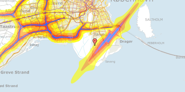 Trafikstøjkort på Alkmaar Alle 51, 2791 Dragør