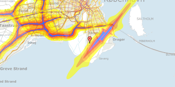 Trafikstøjkort på Alkmaar Alle 56, 2791 Dragør