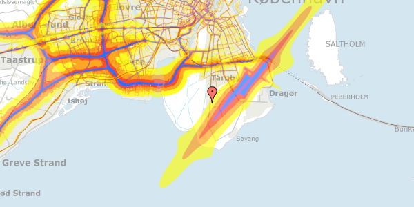 Trafikstøjkort på Alkmaar Alle 80, 2791 Dragør