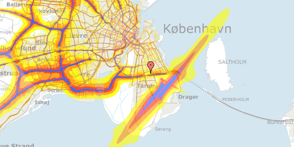 Trafikstøjkort på Almegård Alle 3, 2. th, 2770 Kastrup