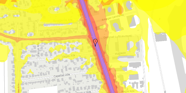 Trafikstøjkort på Amager Landevej 160, st. , 2770 Kastrup