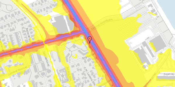 Trafikstøjkort på Amager Strandvej 366A, 2770 Kastrup