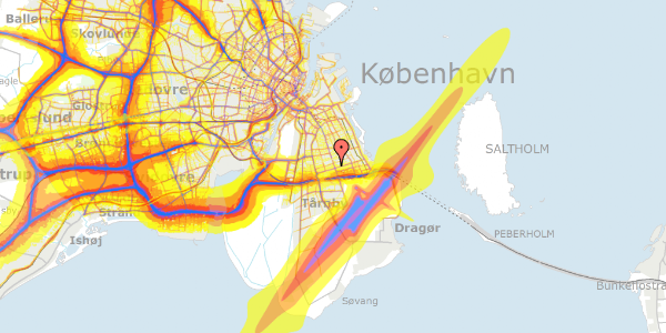 Trafikstøjkort på Arnager Alle 16A, 2770 Kastrup