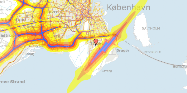 Trafikstøjkort på Arnborgvej 17, 2770 Kastrup