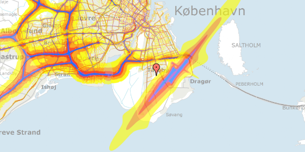 Trafikstøjkort på Arnborgvej 30, 2770 Kastrup