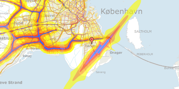 Trafikstøjkort på Avlum Alle 10, 2770 Kastrup