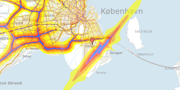 Trafikstøjkort på Avlum Alle 21, 2770 Kastrup