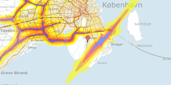 Trafikstøjkort på Ballingvej 2, 2770 Kastrup