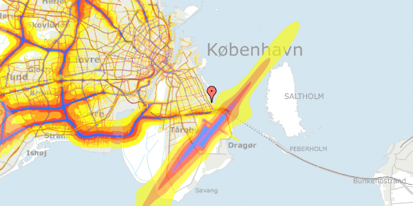 Trafikstøjkort på Banevænget 9, 2770 Kastrup