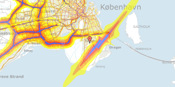 Trafikstøjkort på Barritvej 11, 2770 Kastrup