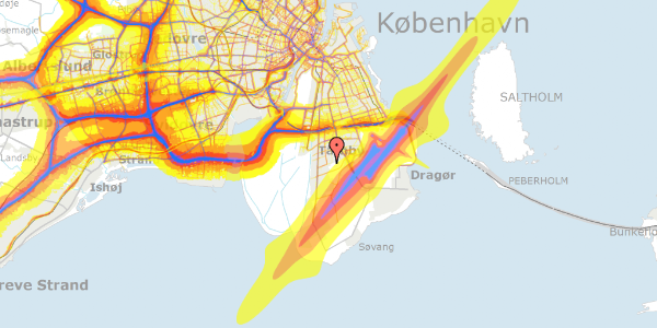 Trafikstøjkort på Barritvej 32, 2770 Kastrup