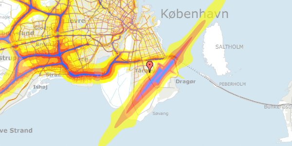 Trafikstøjkort på Bindslev Alle 8, 2770 Kastrup