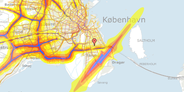 Trafikstøjkort på Borrelyngen 4, 2770 Kastrup