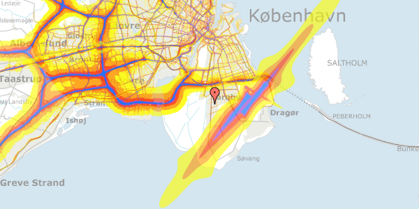 Trafikstøjkort på Bryrupvej 11, 2770 Kastrup