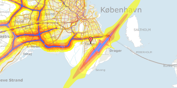 Trafikstøjkort på Brønderslev Alle 82, 2770 Kastrup