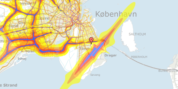 Trafikstøjkort på Capellas Alle 29, 2770 Kastrup