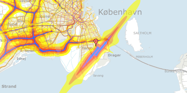 Trafikstøjkort på Christen Kolds Alle 6, 2770 Kastrup