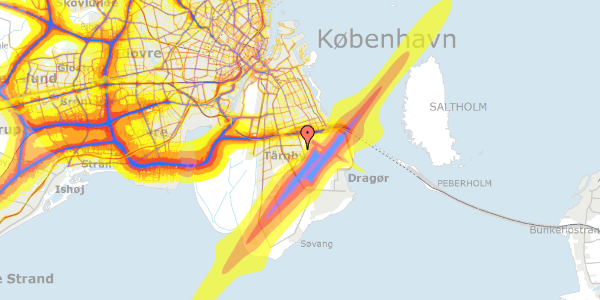 Trafikstøjkort på Christen Kolds Alle 16, 2770 Kastrup