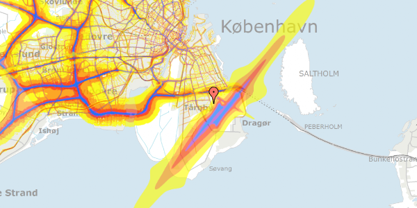 Trafikstøjkort på Christen Kolds Alle 21, 2770 Kastrup