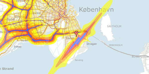 Trafikstøjkort på Christen Kolds Alle 24, 2770 Kastrup