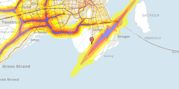 Trafikstøjkort på Elborg Alle 7, 2791 Dragør