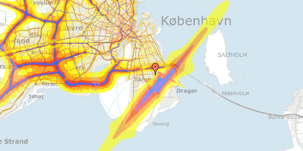 Trafikstøjkort på Feldborgvej 4, 2770 Kastrup