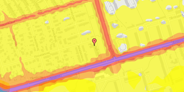 Trafikstøjkort på Finnegården 8, 2770 Kastrup