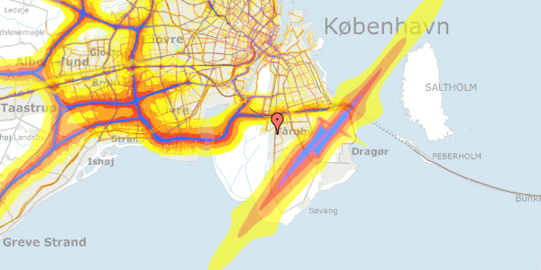 Trafikstøjkort på Foldbyvej 20, 2770 Kastrup