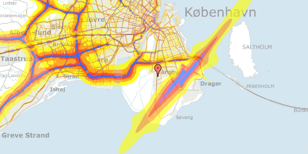 Trafikstøjkort på Foldbyvej 60, 2770 Kastrup