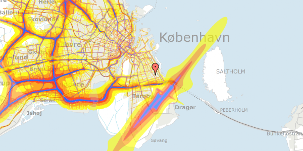 Trafikstøjkort på Fortgård Alle 42, 2770 Kastrup