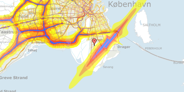 Trafikstøjkort på Gambiavej 22, 2770 Kastrup